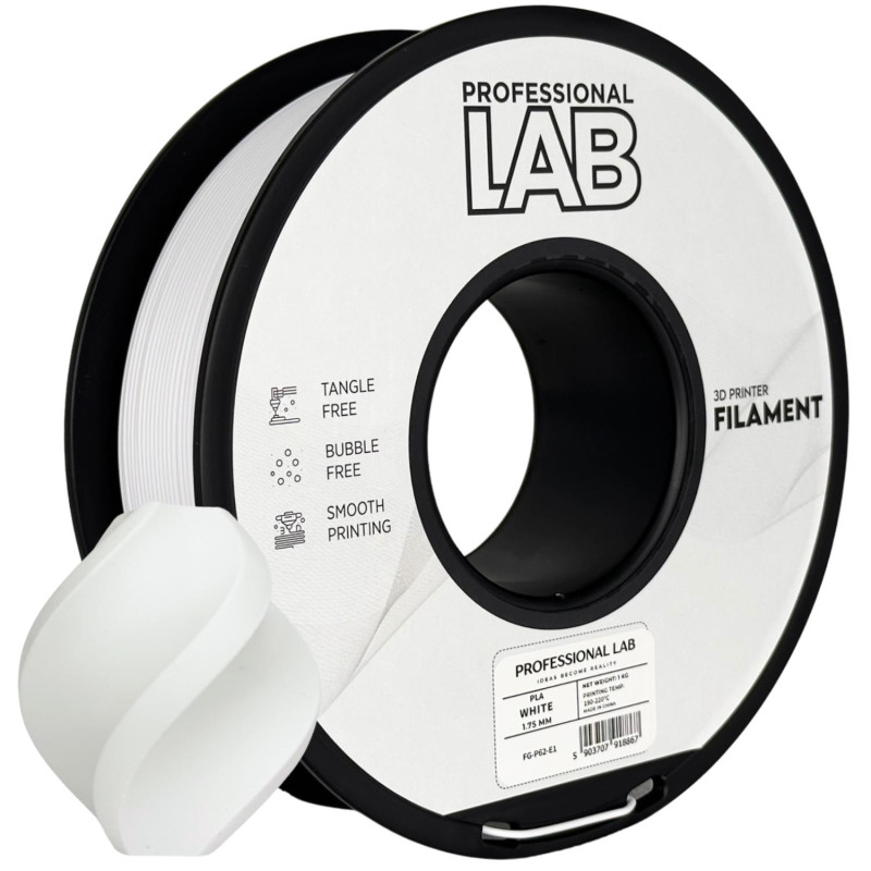 PLA filament white | Prof. Lab, 1,75mm, 1KG